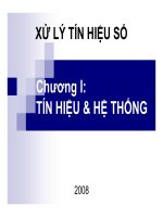 Bài giảng Xử lý tín hiệu số: Chương 1 - Lê Vũ Hà