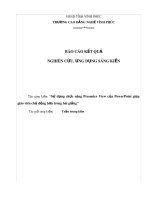 Báo cáo kết quả nghiên cứu, ứng dụng sáng kiến: Sử dụng chức năng Presenter View của PowerPoint