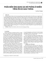 Phần mềm ứng dụng GIS mô phỏng ô nhiễm tiếng ồn do giao thông