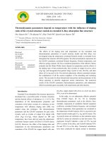 Thermodynamic parameters depend on temperature with the influence of doping ratio of the crystal structure metals in extended X-Ray absorption fine structure
