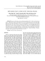 Biến động chất lượng nước vịnh Nha Trang