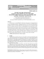 Tổ chức dạy học chủ đề stem “sử dụng ancol trong sản xuất hoa khô” nhằm phát triển năng lực sáng tạo cho học sinh