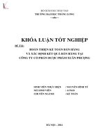 Khóa luận tốt nghiệp: Hoàn thiện kế toán bán hàng và xác định kết quả bán hàng tại Công ty Cổ phần Dược phẩm Xuân Phượng