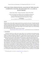 Ritz solution for buckling analysis of thin walled composite channel beams based on a classical beam theory