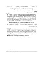 Nghiên cứu hiệu ứng chuyển đổi quang – nhiệt của hạt nano vàng trên mô thịt