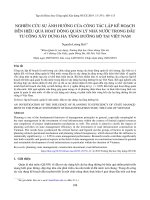 Nghiên cứu sự ảnh hưởng của công tác lập kế hoạch đến hiệu quả hoạt động quản lý nhà nước trong đầu tư công xây dựng hạ tầng đường bộ tại Việt Nam