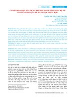 Cơ sở khoa học xây dựng phương pháp tính toán hệ số truyền sóng qua đê ngầm cọc phức hợp