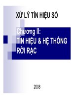 Bài giảng Xử lý tín hiệu số: Chương 2 - Lê Vũ Hà
