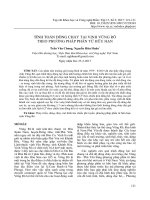 Tính toán dòng chảy tại vịnh Vũng Rô theo phương pháp phần tử hữu hạn