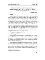 Sử dụng phương pháp huỳnh quang tia X để phân tích sự phân bố của những nguyên tố trong đất theo độ sâu