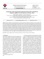Comparative study on geochemical characterization of the Carboniferous aluminous argillites from the Huainan Coal Basin, China