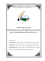 Sáng kiến kinh nghiệm: Một số biện pháp nâng cao chất lượng học sinh trong dạy học buổi 2 ở trường Tiểu học số 2 thị trấn Tân Uyên