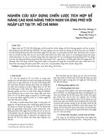 Nghiên cứu xây dựng chiến lược tích hợp để nâng cao khả năng thích nghi và ứng phó với ngập lụt tại Tp. Hồ Chí Minh