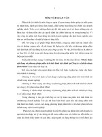 Tóm tắt Luận văn Thạc sĩ Kế toán: Hoàn thiện nội dung và phương pháp phân tích tình hình tài chính tại Công ty cổ phần nhựa Bình Minh