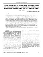 Ảnh hưởng của bậc thang công trình thủy điện đến dòng chảy hạ du và yêu cầu xả để đảm bảo dòng chảy tối thiểu của lưu vực sông Vu Gia – Thu Bồn
