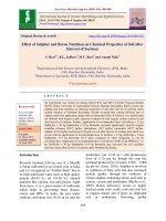 Effect of sulphur and boron nutrition on chemical properties of soil after harvest of soybean
