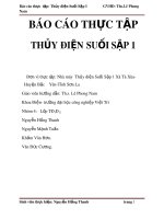 Báo cáo thực tập tại nhà máy thủy điện Suối Sập 1