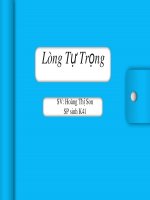 Bài thuyết trình: Lòng tự trọng