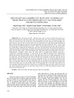 Một số kết quả nghiên cứu bước đầu về động lực trầm tích lơ lửng trong mùa lũ tại vùng biển ven bờ cửa sông Hậu