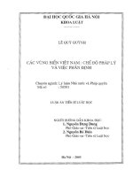 Các vùng biển việt nam  chế độ pháp lý và việc phân định 