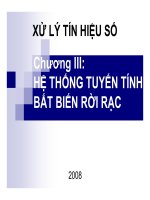 Bài giảng Xử lý tín hiệu số: Chương 3 - Lê Vũ Hà