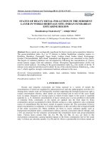 Status of heavy metal pollution in the sediment layer in world heritage site: Indian sundarban estuarine region