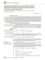 Sử dụng phương pháp ma trận chuyển cải tiến để phân tích thanh cong elip có gối tựa đàn hồi chịu tải trọng tĩnh tổng quát