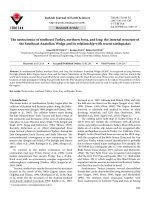 The neotectonics of southeast Turkey, northern Syria, and Iraq: the internal structure of the Southeast Anatolian Wedge and its relationship with recent earthquakes