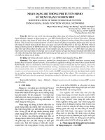 Nhận dạng hệ thống phi tuyến MIMO sử dụng mạng nơ ron RBF