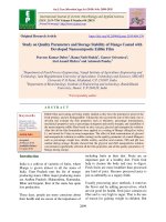 Study on quality parameters and storage stability of mango coated with developed Nanocomposite edible film