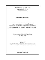 Tóm tắt Luận văn Thạc sĩ Quản trị kinh doanh: Phát triển dịch vụ bảo lãnh tại chi nhánh Ngân hàng TMCP Sài Gòn – Hà Nội(SHB) – TP Tam Kỳ-Tỉnh Quảng Nam