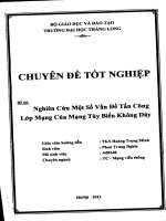 Chuyên đề tốt nghiệp: Nghiên cứu một số vấn đề tấn công lớp mạng của mạng tùy biến không dây