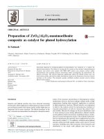 Preparation of ZrO2/Al2O3-montmorillonite composite as catalyst for phenol hydroxylation