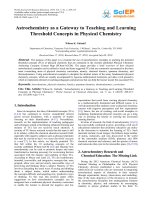 Astrochemistry as a gateway to teaching and learning threshold concepts in physical chemistry