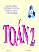 Bài giảng Toán 2: Chương 3 - ĐH Bách khoa TP. HCM