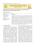 Effect of benzyl adenine and sucrose for in vitro microrhizome production in curcuma aromatica salisb