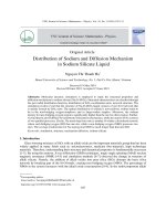 Distribution of sodium and diffusion mechanism in sodium silicate liquid