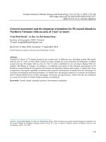 Đánh giá tổng hợp và định hướng phát triển hệ thống 50 đảo ven bờ Bắc Bộ Việt Nam (có diện tích từ 1 km2 trở lên)
