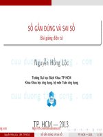 Bài giảng Phương pháp tính: Số gần đúng và sai số - Nguyễn Hồng Lộc