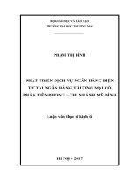 luận văn thạc sĩ phát triển dịch vụ ngân hàng điện tử tại ngân hàng thương mại cổ phần tiên phong   chi nhánh mỹ đình 
