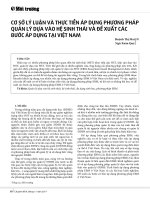 Cơ sở lý luận và thực tiễn áp dụng phương pháp quản lý dựa vào hệ sinh thái và đề xuất các bước áp dụng tại Việt Nam