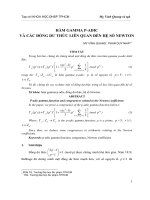 Hàm Gamma P-adic và các đồng dư thức liên quan đến hệ số Newton