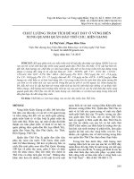 Chất lượng trầm tích bề mặt đáy ở vùng biển xung quanh quần đảo Thổ Chu, Kiên Giang