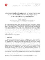 Xây dựng và đề xuất biện pháp sử dụng thang đo năng lực tính toán trong dạy học vật lý ở trường trung học phổ thông
