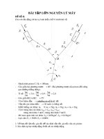 Bài tập lớn: Nguyên lý máy - Đề 2