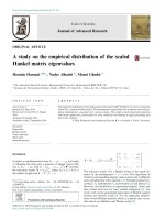 A study on the empirical distribution of the scaled Hankel matrix eigenvalues