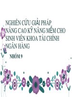 Đề tài: Nghiên cứu giải pháp nâng cao kỹ năng mềm cho sinh viên khoa tài chính ngân hàng