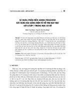 Sử dụng phần mềm Adobe Presenter xây dựng bài giảng điện tử hỗ trợ dạy học vật lí lớp 7 trung học cơ sở