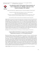 Geochemical and Sr-Nd isotopic characteristics of post collisional Calc-Alkaline volcanics in the Eastern Pontides (NE Turkey)