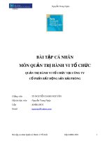 Tiểu luận: Quản trị hành vi tổ chức tại công ty cổ phần bất động sản Hải Phòng